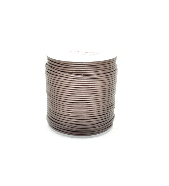 Leather cord (5 mt) 1 mm - Brown (5 )